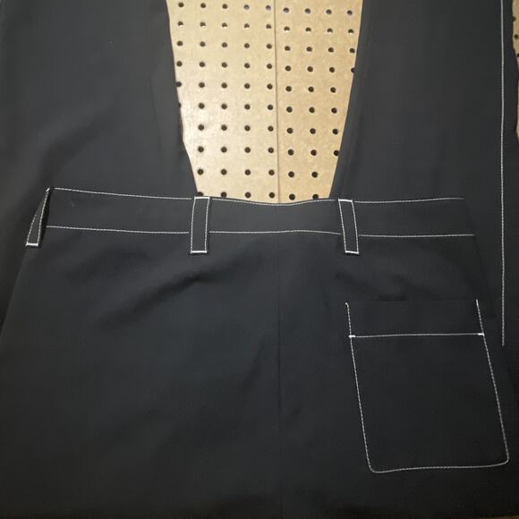 Prada Milano Pants Men 34x30 Black Contrast Stitch Lightweight Button Fly Modern - Picture 7 of 14